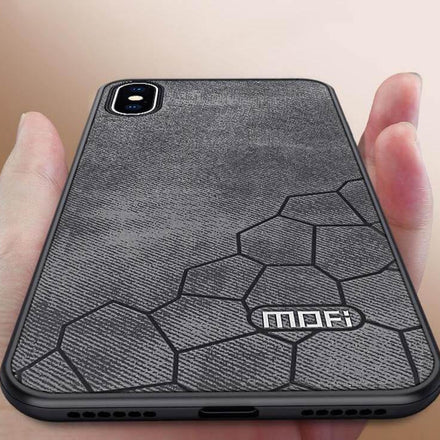 Luxury Fabric Hard Back Cover For iPhone Models