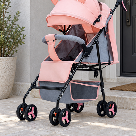 Spring Step Lightweight Folding Baby Stroller